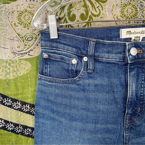 Madewell Mather Wash Mid-Rise Kick Out Crop Jeans Size 26 - Picture 4 of 16